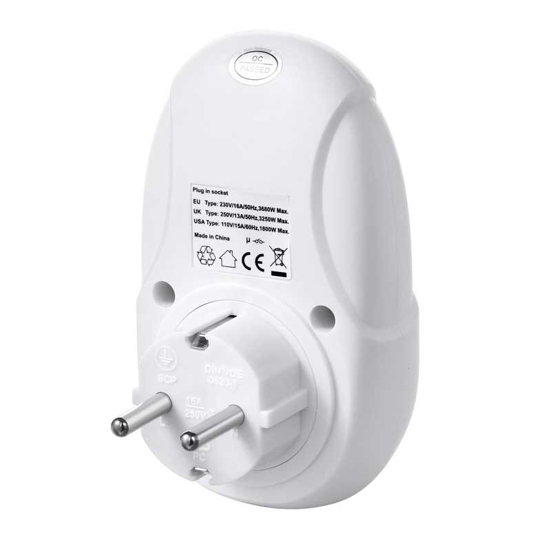 Nashone – Thermostat 220v, minuterie de prise de chauffage, télécommande sans fil LCD, refroidissement de chauffage réglable: Just Socket only / EU 230V