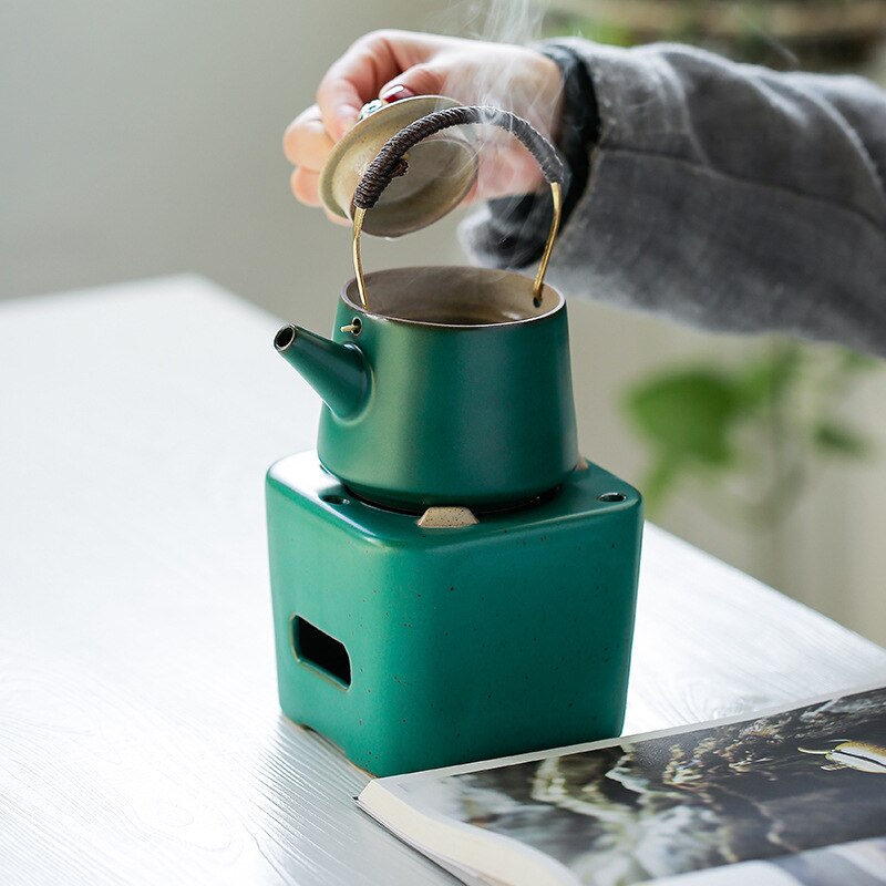 Ceramic tea stove, tea set, tea ceremony, warm tea stove, base, retro alcohol stove, heating stove, tea maker