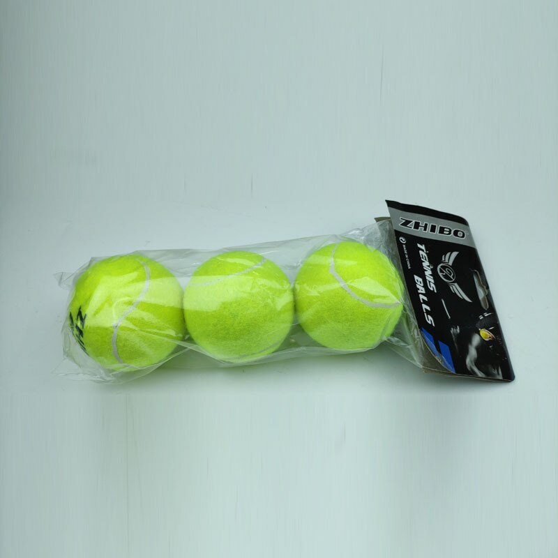 3pcs/lot Tennis Balls School Beginner Training Tennis Ball Rubber Tennis Outdoor Club Sport Equipment Training Game: Default Title