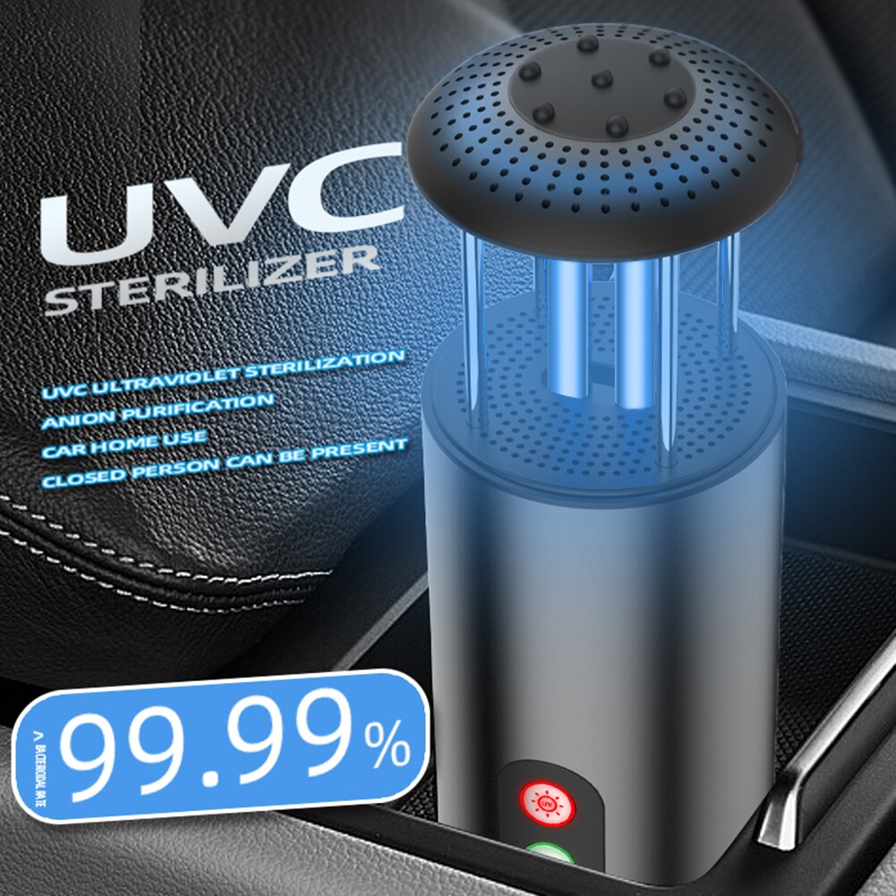 Q2 Multifunctional Air Purifier USB Rechargeable Portable UV-C Sterilizer Ozone Air Ionizer Deodorizer Freshener for Car Home