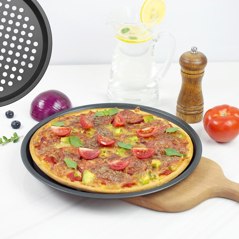 Pizza Bakken Pan Non-stick Pizza Stenen Pizza Pan Pizza Bakken Pan Tray Mesh Lade Plaat Keuken Accessoires Bakken gereedschap