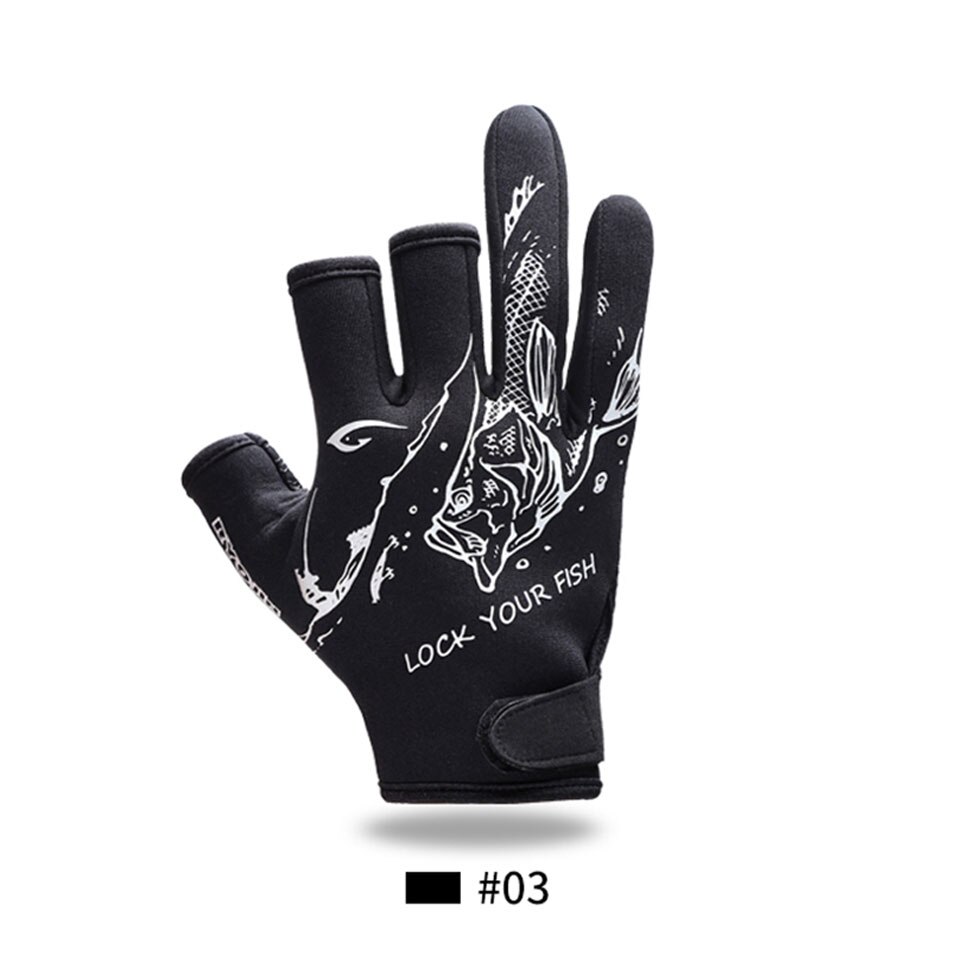 Fiskehandskar m/l/xl storlek skuren trefingerhandskar slitstarka fiskehandskar: Grön / L