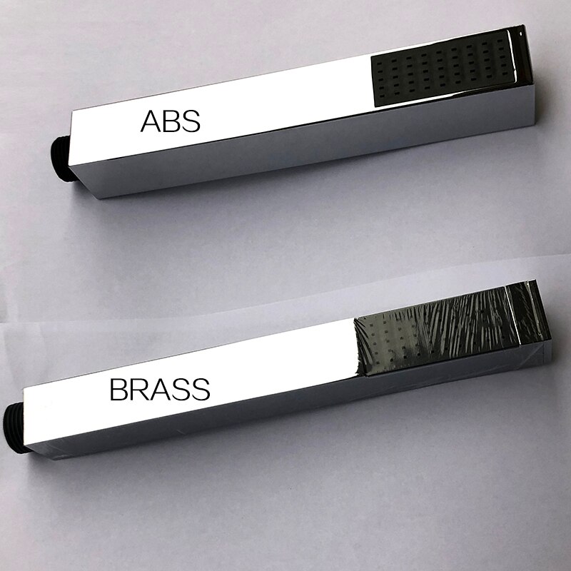 Handdusch handduschhuvud badrumsblandare tillbehör produkter solid mässing krom finish fyrkantiga, handhållna duschmunstycken