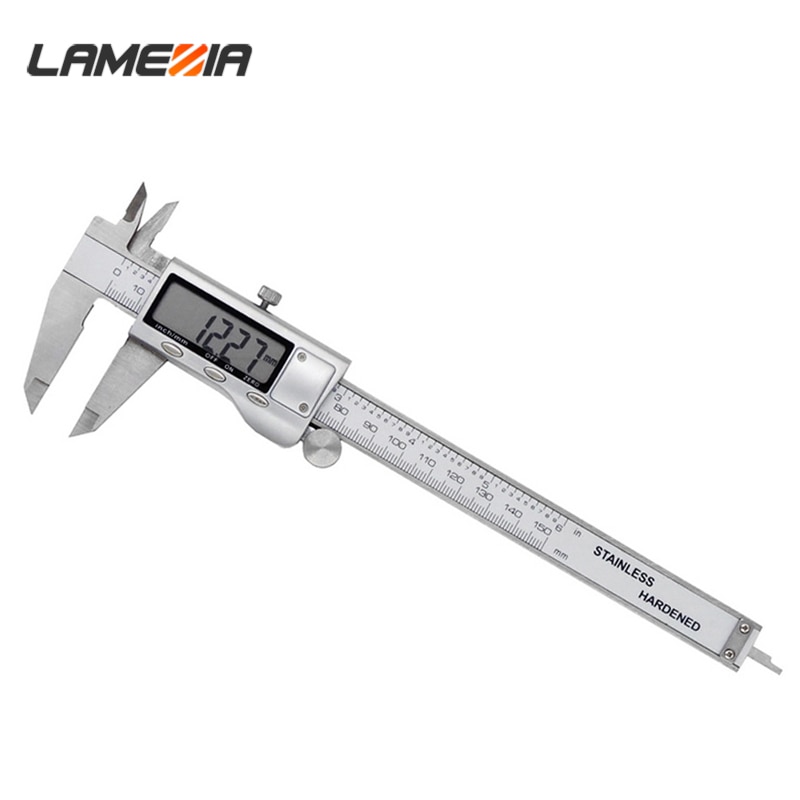 Lamezia 0-150mm digitalt rustfrit stål caliper elektronisk pachymeter præcision metrisk samtale pachometer værktøjer