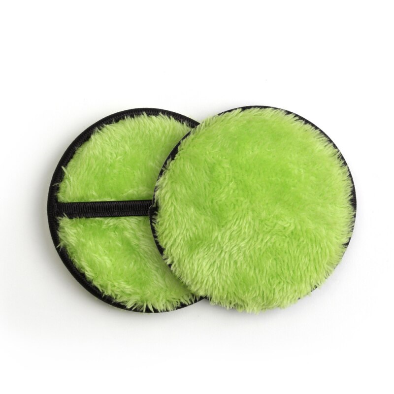 2 st sminkborttagare främjar hälsosam rengöring makeup hud tygkuddar remover handduk ansikte lata rengöring puder puff: G