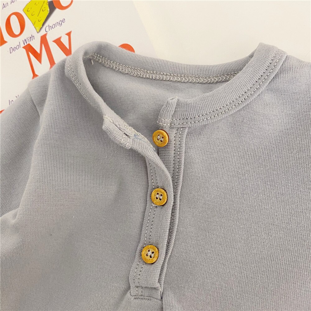 Frühlings-t-Hemden für babys, mädchen und jungen ( 0-2 jahre), weiche, einfarbige Hemden, herbsttops, bekleidungsoutfits