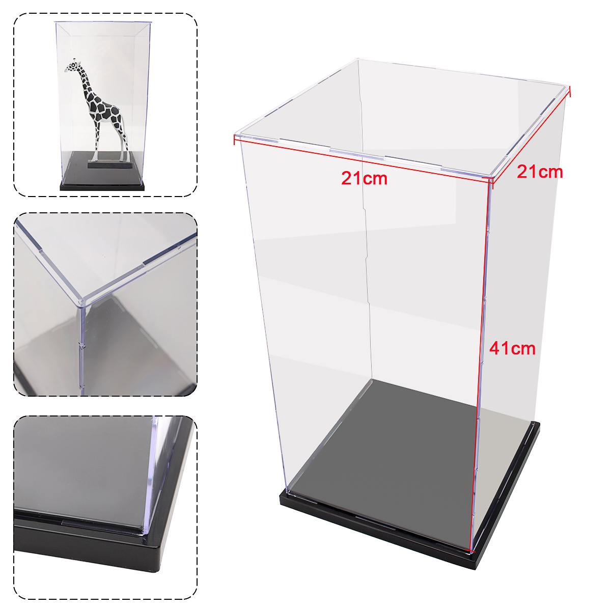 40x21x21cm Clear Acrylic Display Case Show Box for Action Figures Doll Model Ships