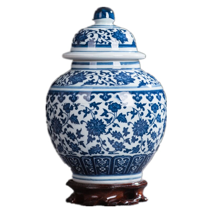 Réservoir de stockage en céramique, porcelaine bleu-blanc Antique, réservoir de stockage pour la maison, artisanat de décoration, accessoires de salon