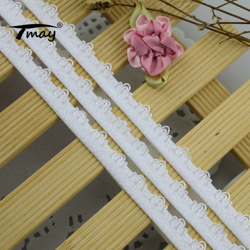 #1696 witte elastische rekbanden, kantversiering, handgemaakte linten, kledingstukken, nylon bandjes, naaiaccessoires, doe-het-zelf bh's, lingerie