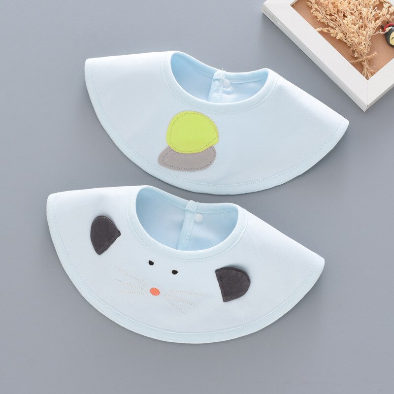 2 pacote bebê babadores de alimentação à prova dwaterproof água algodão impressão camisola dos desenhos animados bebê arroto panos infantil criança bonito 0-3 anos de idade: cat