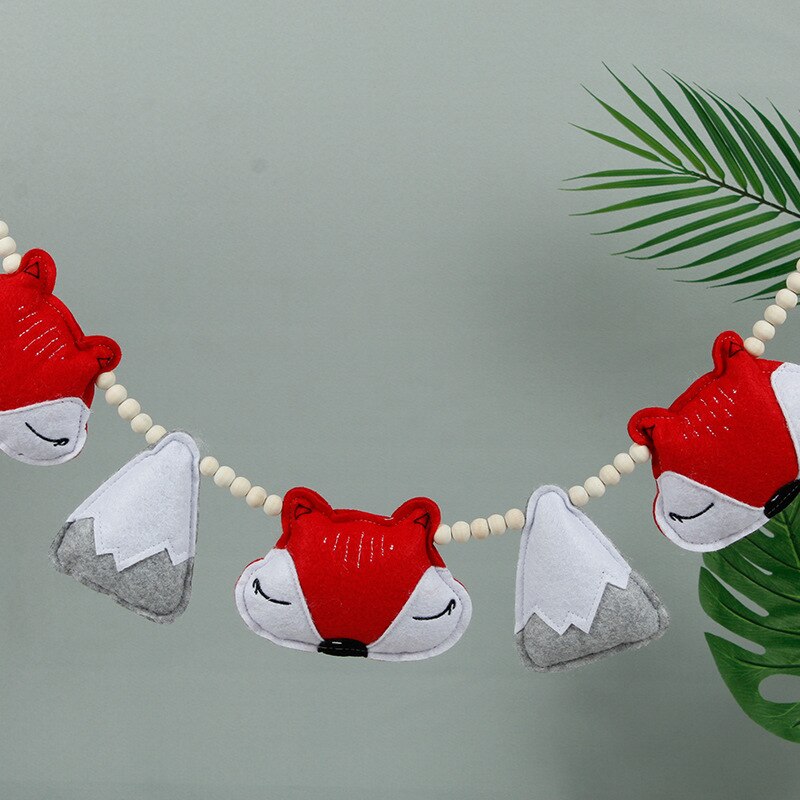 1Pc Baby Speelgoed Nordic Cartoon Vos Baby Rammelaars Kinderen Kamer Opknoping Decor Fotografie Prop Zachte Rammelaar Mobiele Wandelwagen Accessoire