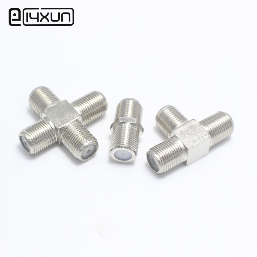 2pcs F Head TV Female to Female Plug jack Closed-circuit Joint Plug Antennas TV F Coaxial Plugs Adapter Connector
