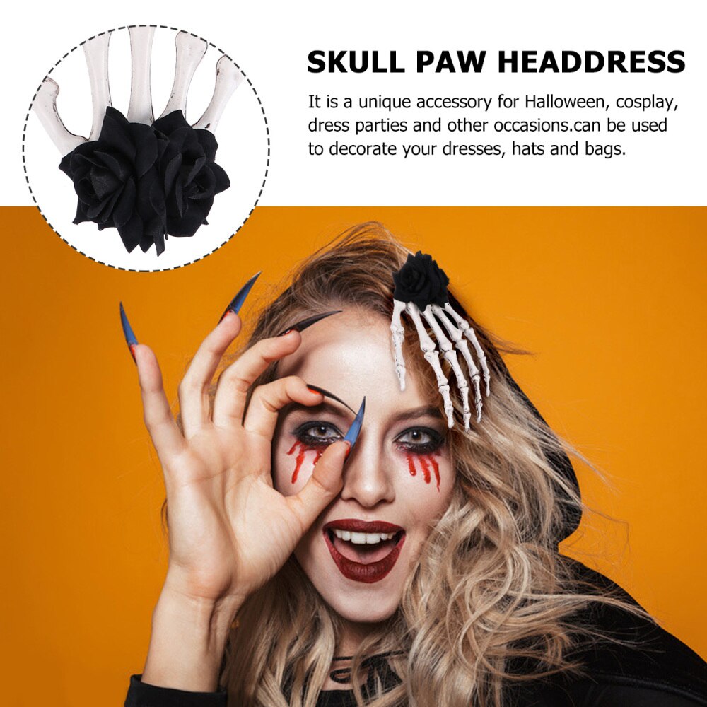 1pc vampyr halloween hårklipp hodeskalle pote mønster hårnål fest hår tilbehør: misligholde tittel