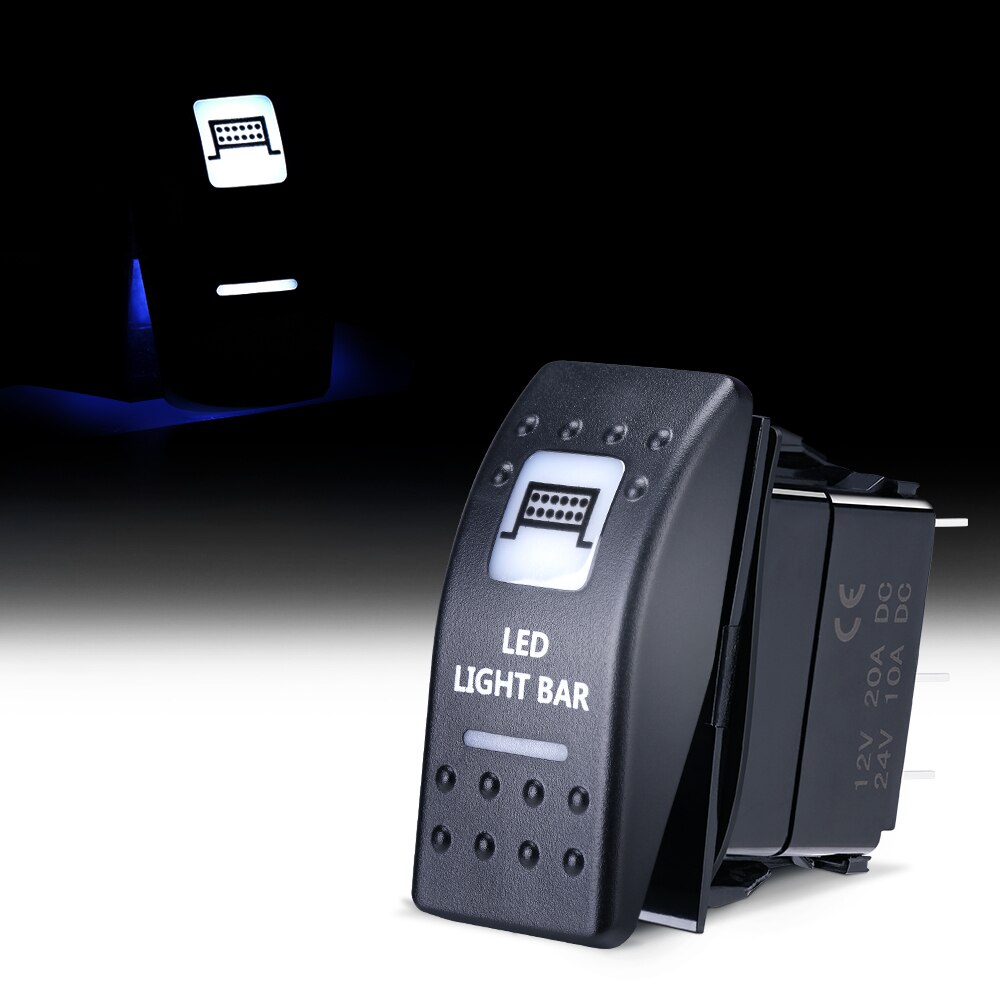 Music Rocker Switch Illuminated LED Light Bar For Can Am Maverick Commander for Yamaha For Polaris Ranger