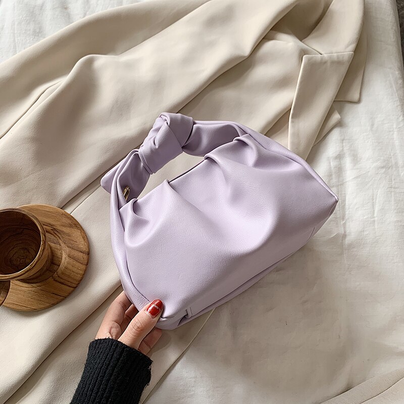 Small Tote bags Crossbody Bags For Women Summer Solid Color Shoulder Handbags Female Lady Soft PU Leather Cross Body Bag: Purple 