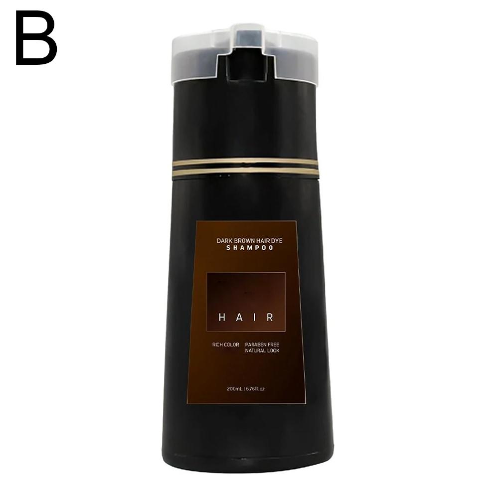 Haarkleurshampoo voor grijs haar 3-in-1 zwarte haarverfshampoo voor dames heren Natuurlijke kruidenveiligheid Voedende haarverzorgingscrème: Antiroos