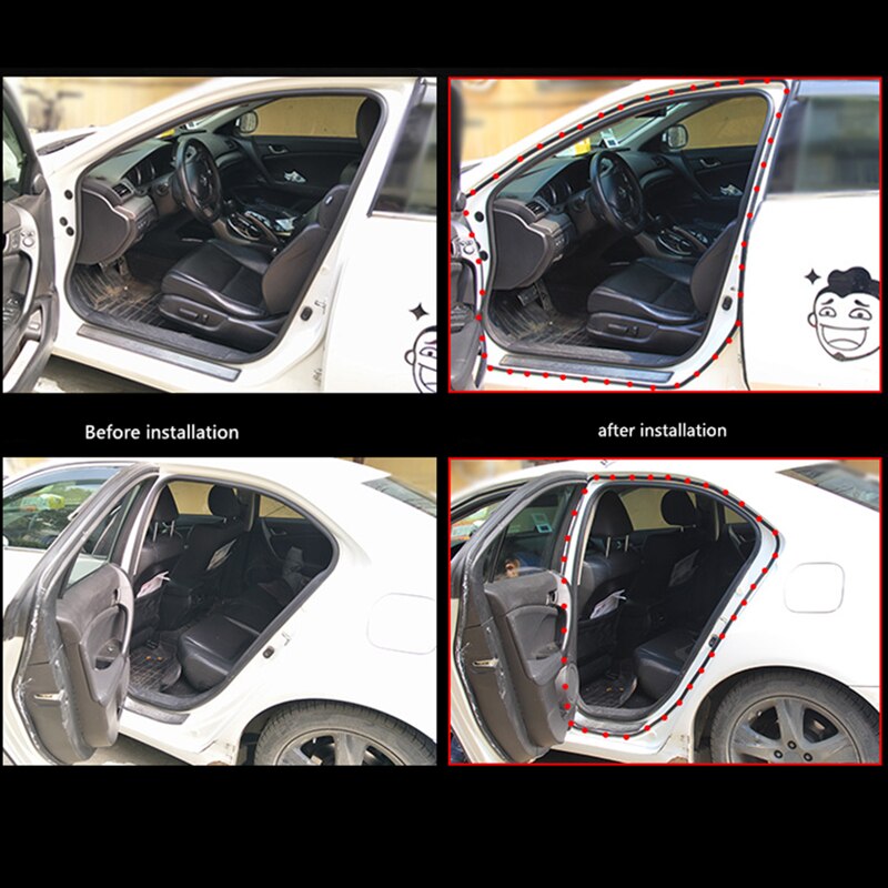 Tiras de sellado de puerta de coche, pegatina en forma de B, burlete de goma para Suzuki Jimny The Kizashi Grand Vitara SX4 VITARA Works Baleno Celer