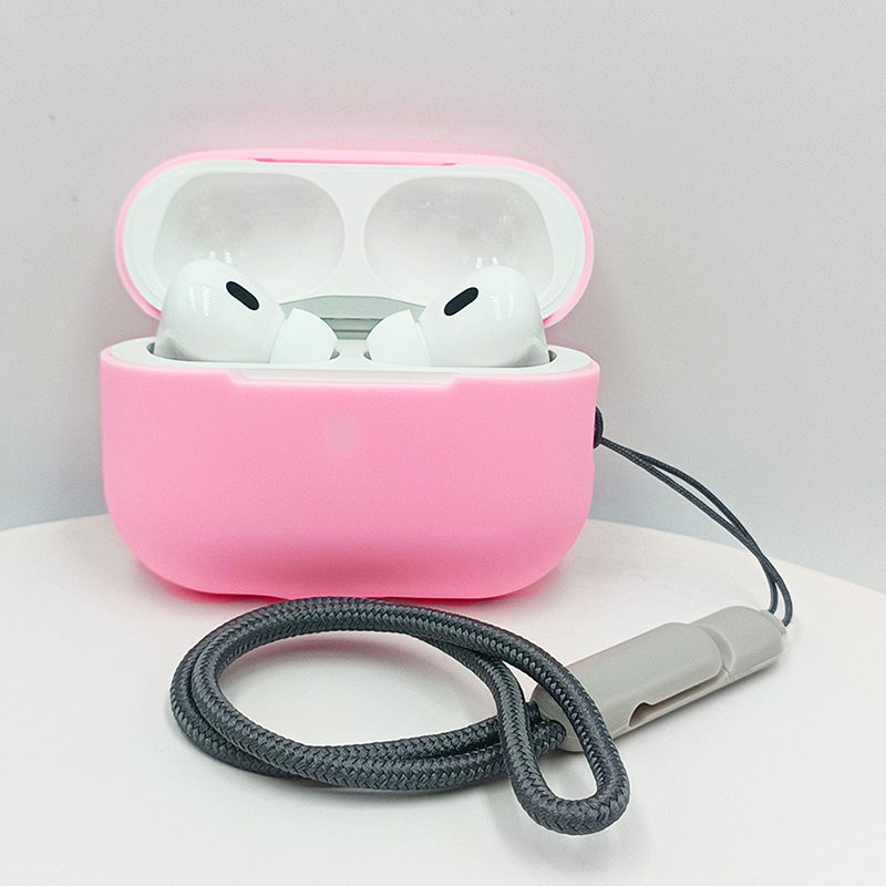 Estuche para Apple Airpods Pro 2 (solo estuche, no incluye auriculares), accesorios para Airpods Pro 2, estuche de silicona para Apple AirPod Pro 2, estuche protector suave para Airpods Pro2: Rosa