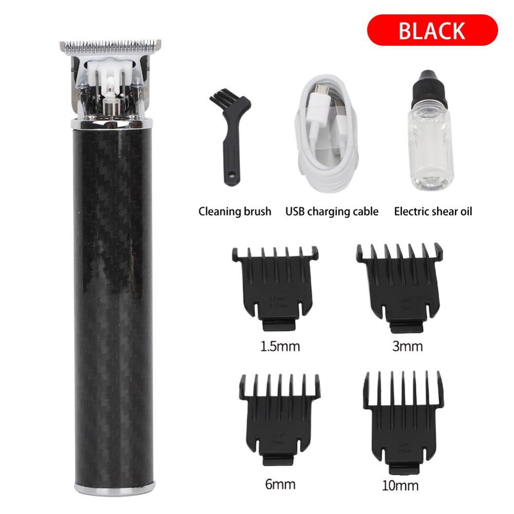 Elektrische oplaadbare draagbare elektrische tondeuse mini-tondeuse scheerapparaat tondeuse draadloze trimmer: Zwart