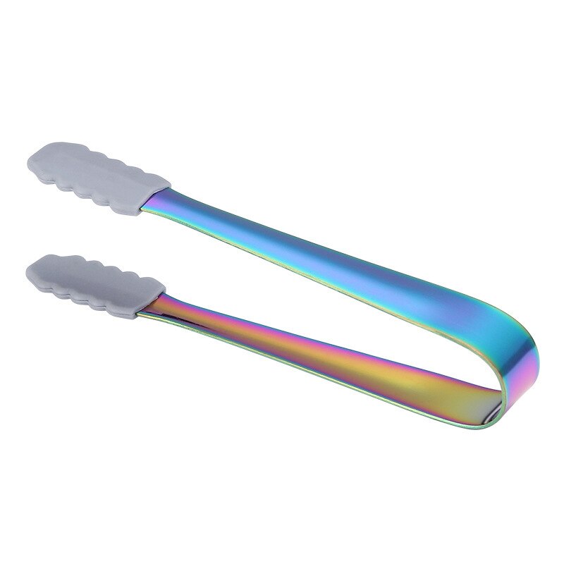 1pcs Ice Clip Ice Tong Bread Food BBQ Clip Multicolored Sugar Tongs Small Ice Tongs Ice Cooling Ice Cube Small Kitchen Tongs: Multi-13.5cm