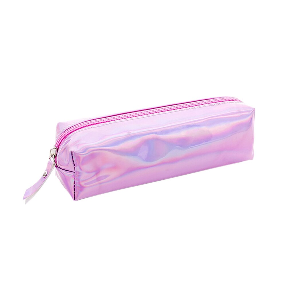 School Supplies Stationery Storage Bag Pen Pencilcase Lightweight Cosmetic Travel Makeup Bags Large Capacity storage Holder: Pink
