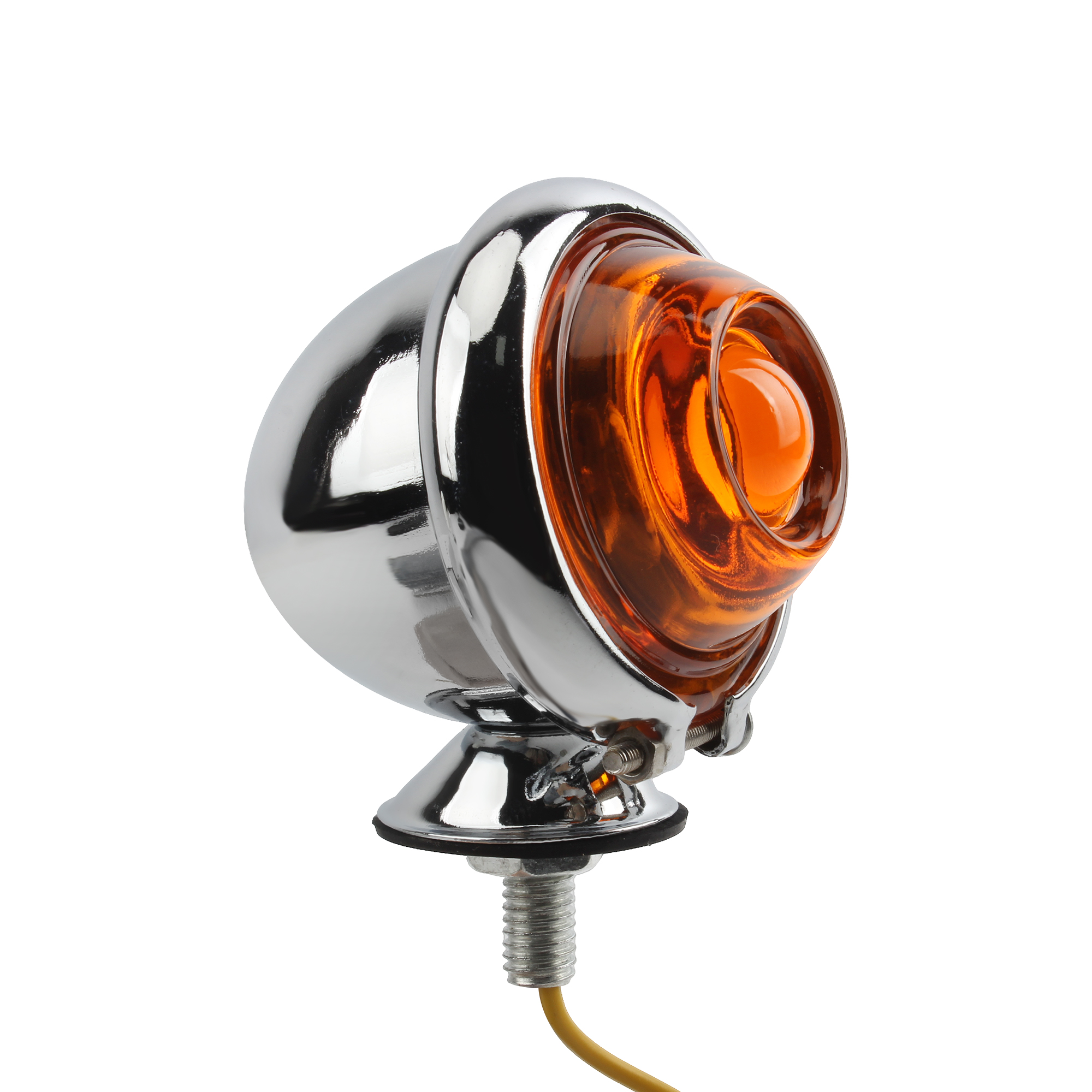 Motorbike LED Brake Tail Light Retro Round Taillight Rear Stop Lamp Modified Accessories Signal Light 12V: black