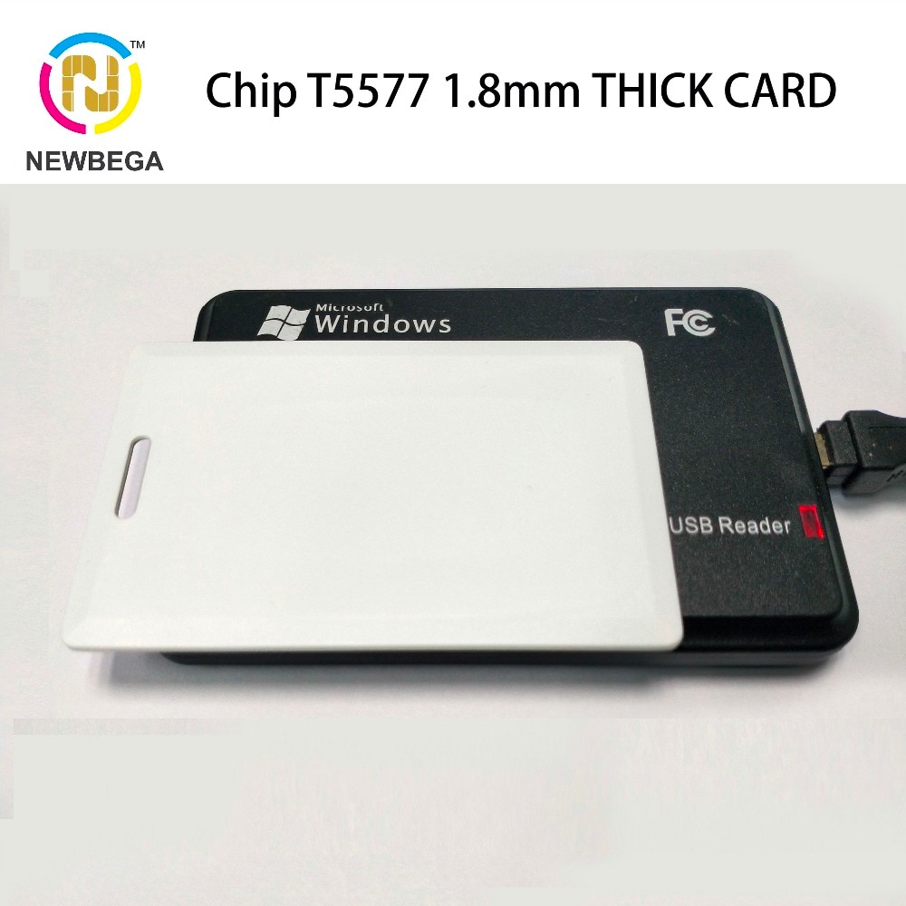 Dikke Kaart Rfid 1.8 Mm T5577/EM4305/EM4100 Lf Chip Abs Proximity Lege Lezen En Schrijven 125 Khz clamshell Nfc Tag Card Bescherming