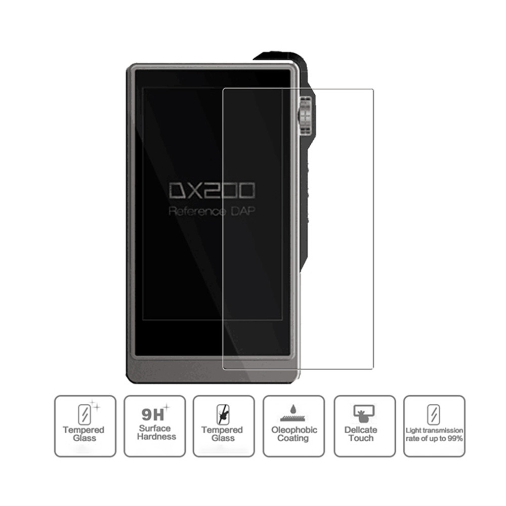 2 uds para IBASSO DX220 Protector de pantalla frontal de vidrio templado y Protector de pantalla trasera película templada
