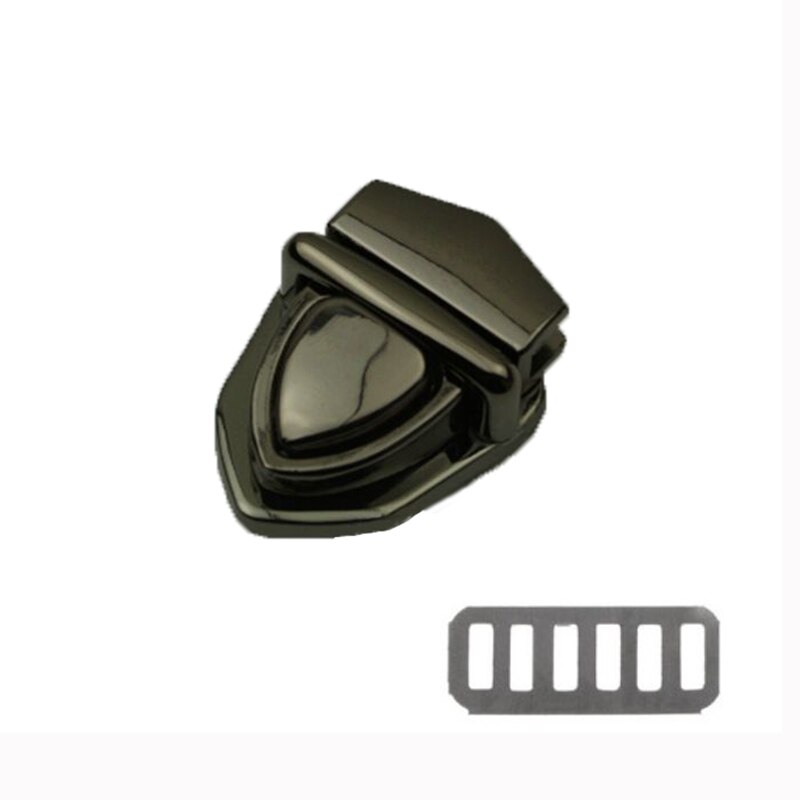1 ensemble métal Durable fermoir tourner serrure torsion serrure pour bricolage sac à main sac à main bagage matériel fermeture sac partie accessoires sac fermoir: Black