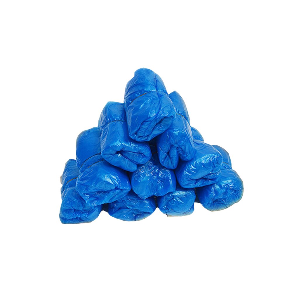 1000Pcs Disposable Shoe Covers Plastic Protection Thick Outdoor Rainy Day Carpet Cleaning Shoe Cover Waterproof Shoe Covers Blue