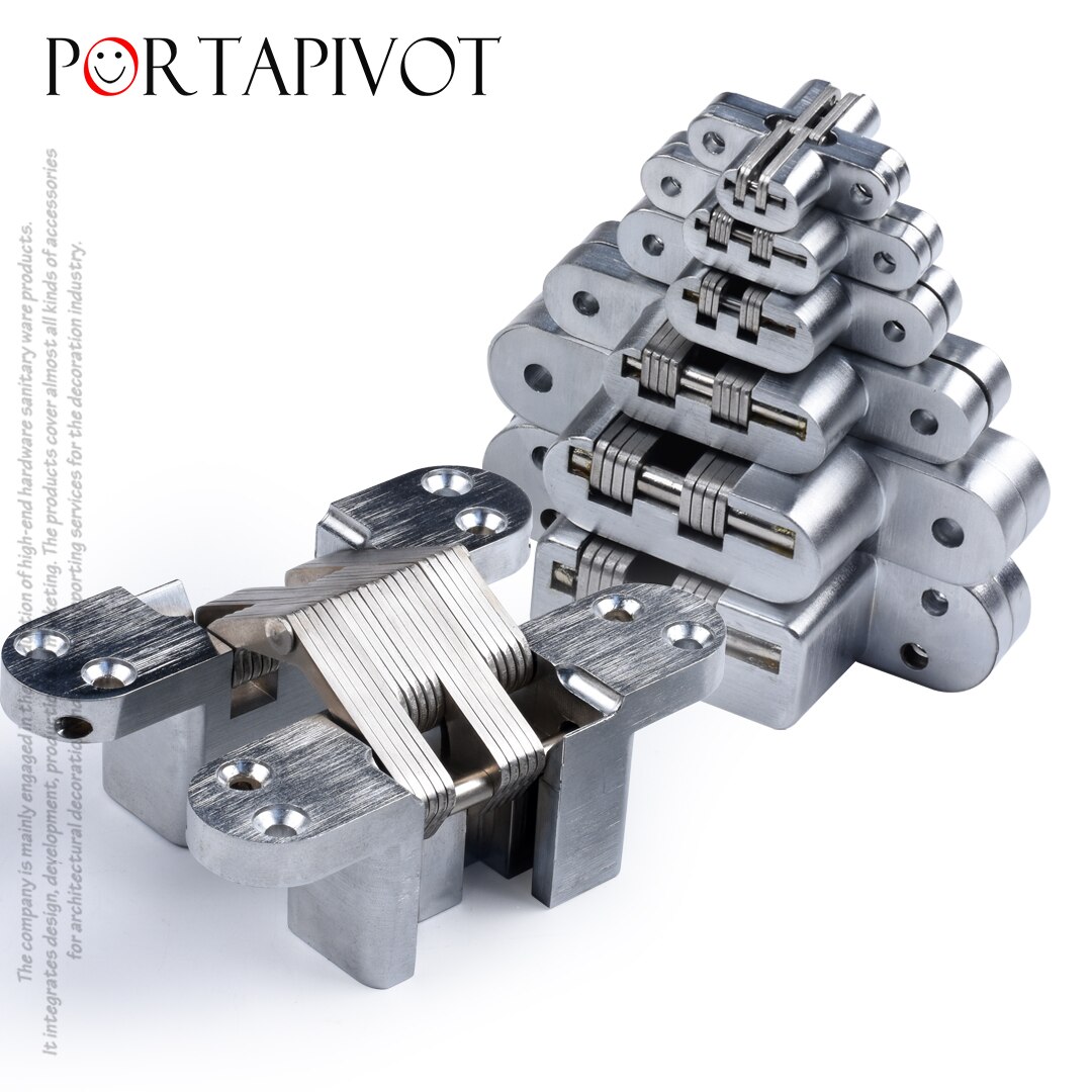 2PCS PT 304 Stainless Steel Hidden Hinges Seven Size Invisible Concealed Folding Door Hinge For Kitchen Furniture Hardware: 16X70mm