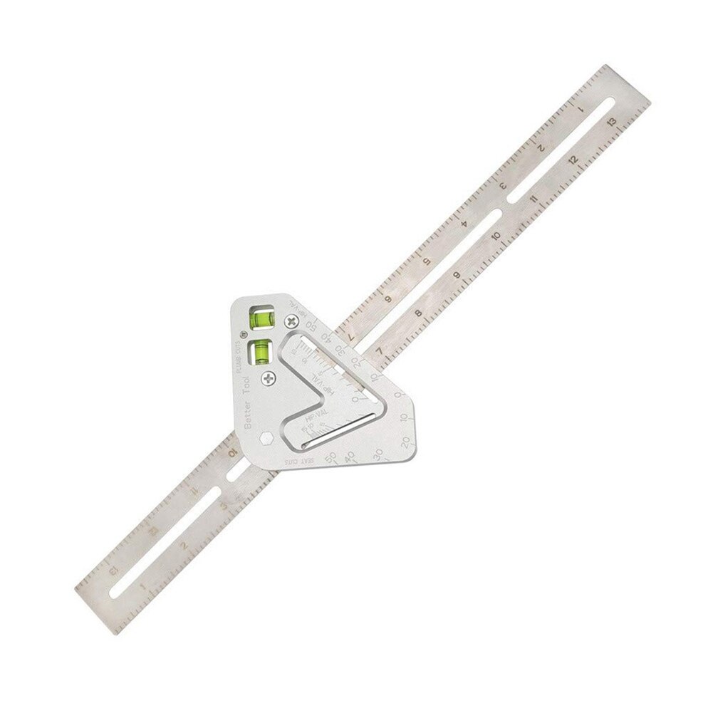 Multifunctional Triangular Ruler Woodworking Combination Square Angle Ruler Marking Tools J99