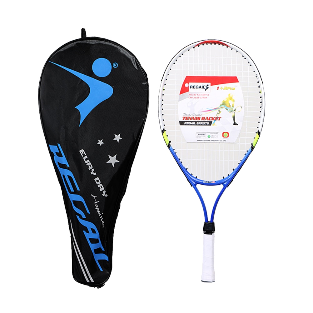 1 sæt legeret tennisracket med taske forældre-barn sportslegetøj til børn teenagere, der spiller udendørs (blå): Blå