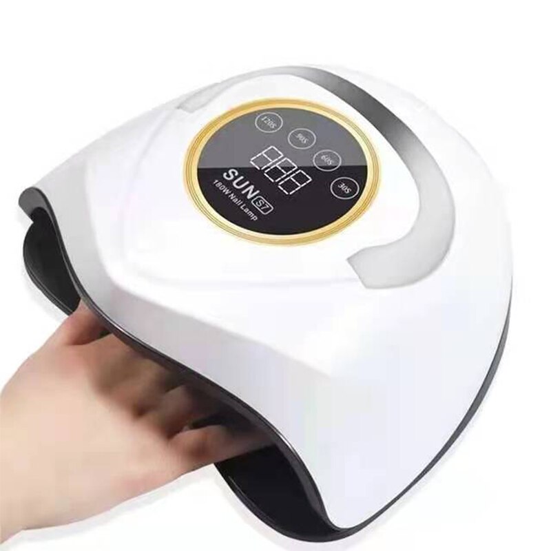 SUN S7-secador de uñas de 180W, lámpara UV LED de alta potencia, pantalla LCD, temporizador de secado de uñas para secar todo el Gel, herramientas de arte de manicura