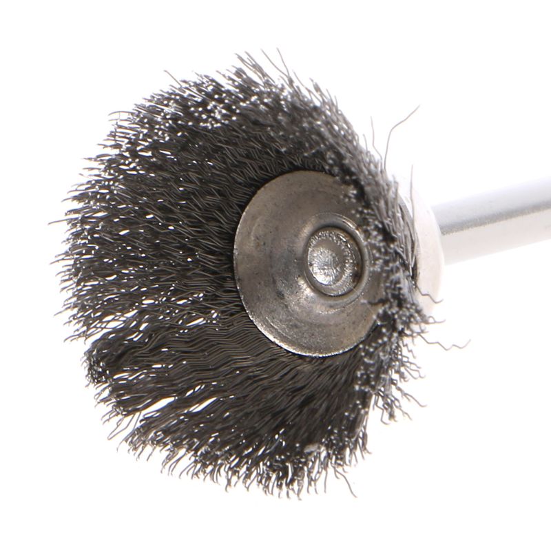 10 st koppformade ståltrådhjulborstar för dremel elverktyg rostrengöring roterande verktyg för gravyr slipmaterial