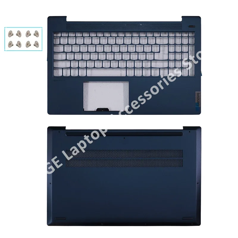 Case For Lenovo Ideapad 5 15IIL05 15ITL05 15ARE05 15ALC05 LCD Back Cover Front Bezel Hinges Palmrest Bottom Case: Yellow