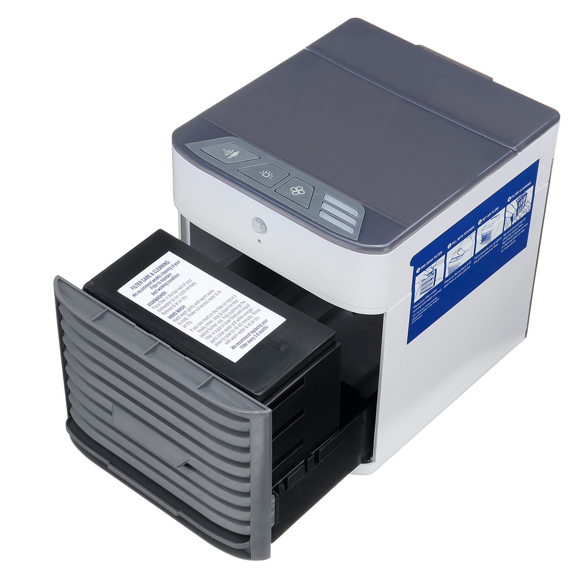 3 Speed Adjustable Portable Air Conditioner Mini Air Cooler Humidifier Purifier USB Household Office Bedroom Cooling Fan Desktop