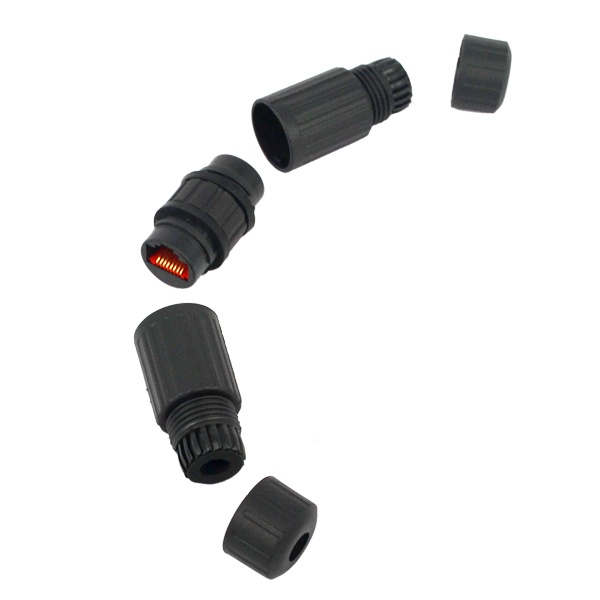 Waterproof M16 IP68 Ethernet Network LAN Cable RJ45 Female to Female Connector Adapter Plug Socket Waterproof Connector