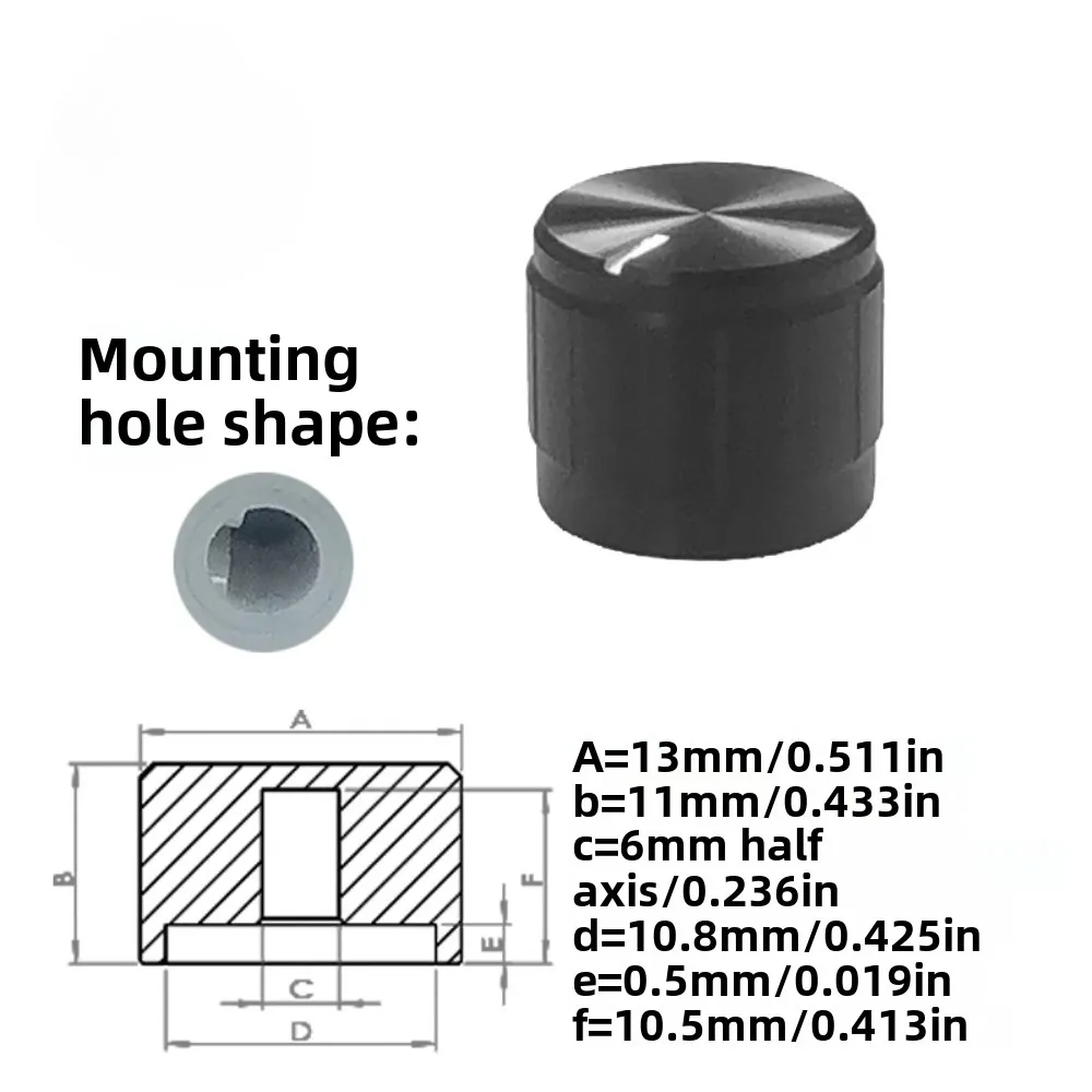 Auto Audio Knop - Volumeregeling Potentiometer Kap voor GM Navigatie DVD/CD - 7P Schakelaar Pin: Rood