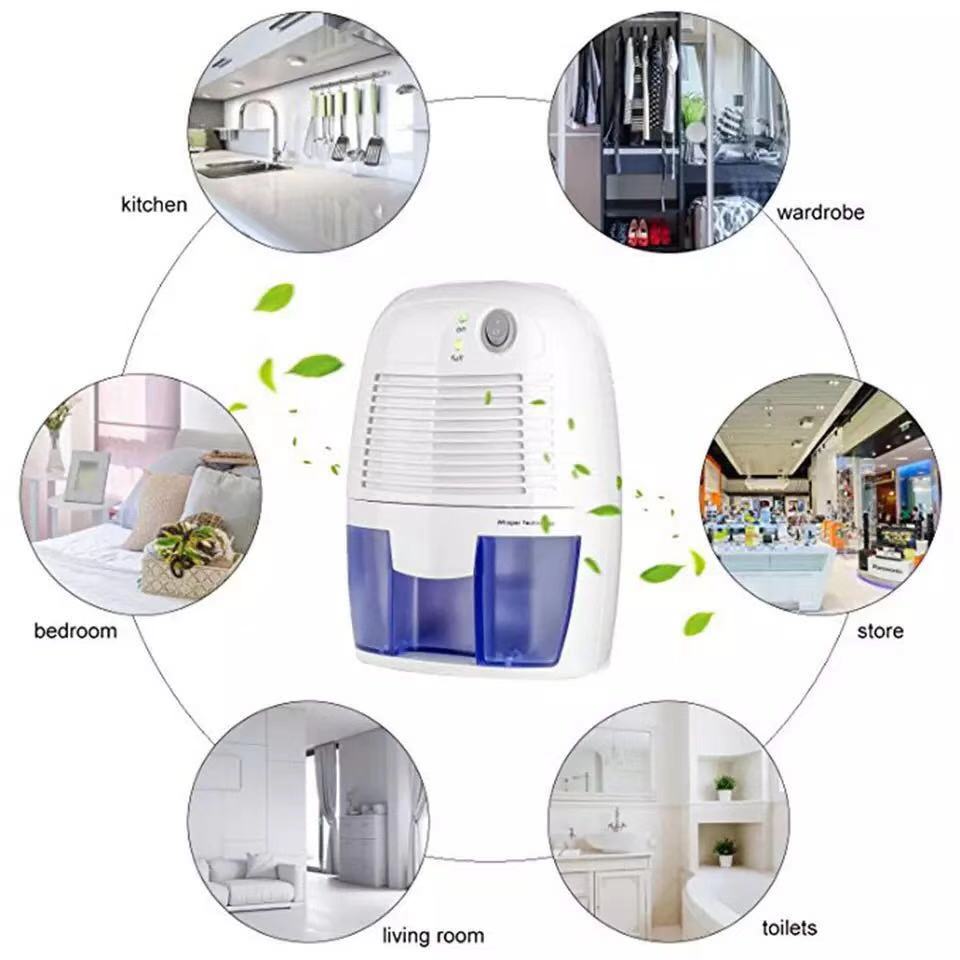 CAHOT-deshumidificador de aire desecante de secadora, minihumidificador portátil de 500ml para oficina en casa, absorbente de humedad, gabinete deshumidificador de poco ruido