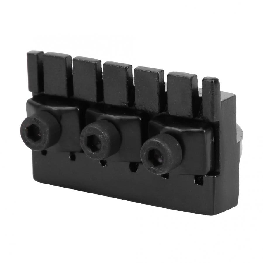 Zinc Alloy Locking Nut For Headless Electric Guitar Black Locking Nut With Wrench Screw Set Electric Instrument Accessories