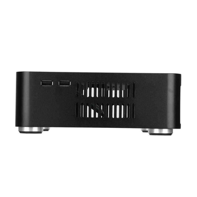 Boîtier HTPC en alliage d'aluminium, pour ordinateur de bureau, maison, hôtel, Mini ITX, Dissipation thermique