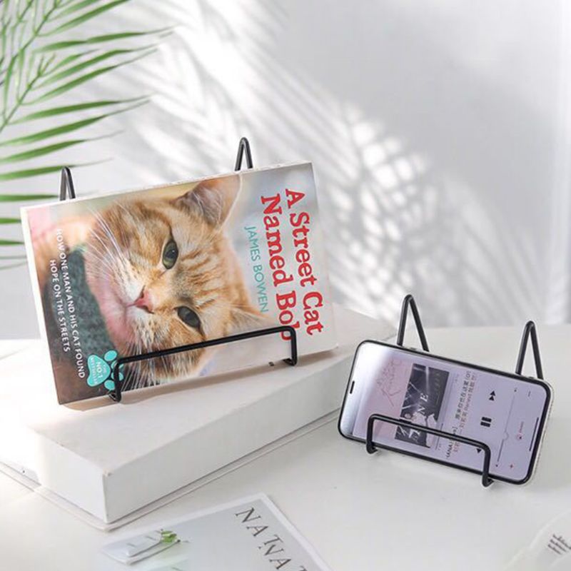 Geometric Desktop Placement Stand Mobile Phone Book Newspaper Collection Storage Rack Magazine Display Holder