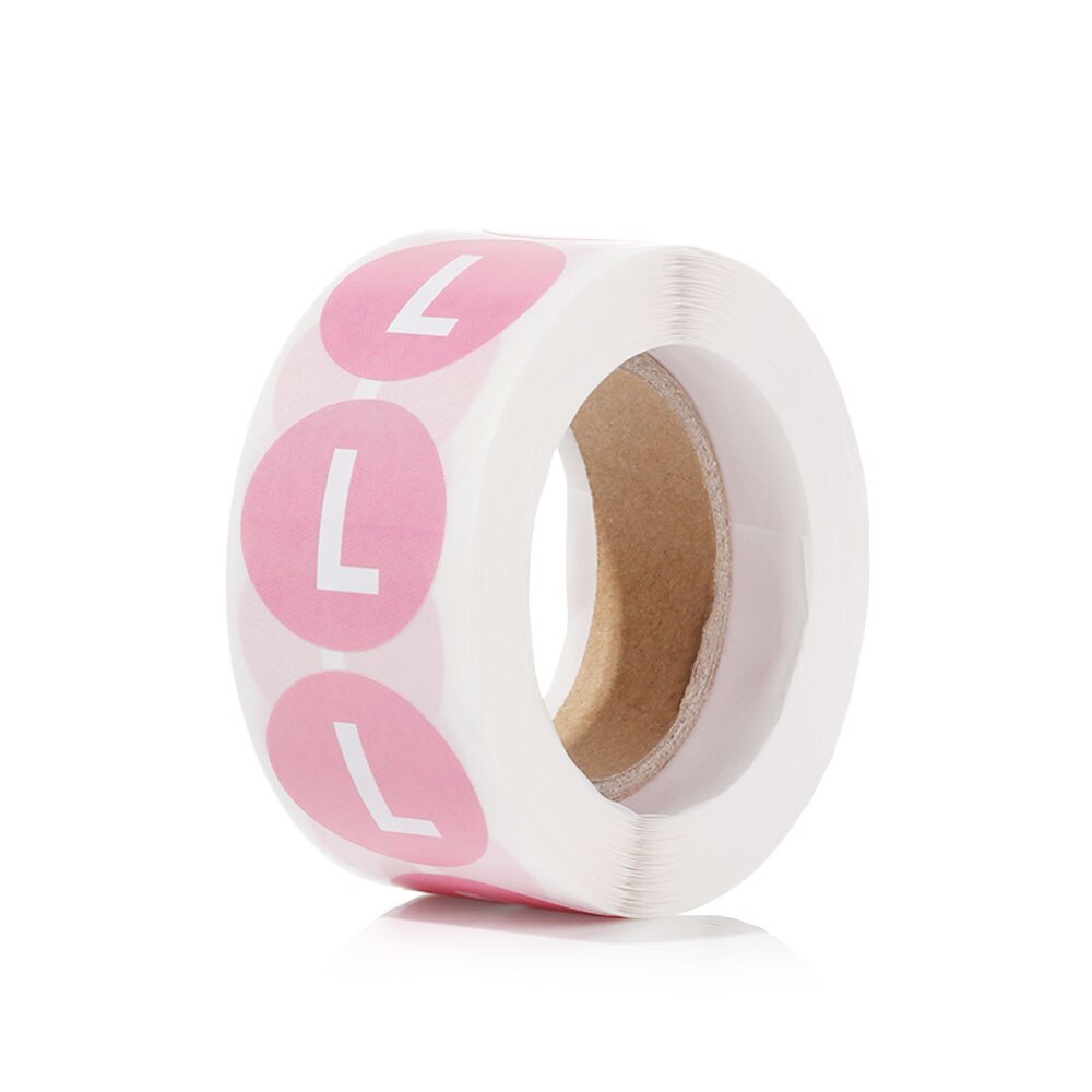 500pcs/Roll DIY Self Adhesive Sticky White Label Clothing Size XS-XXXL Sticker Writable Size Stickers Blank Note Label: L
