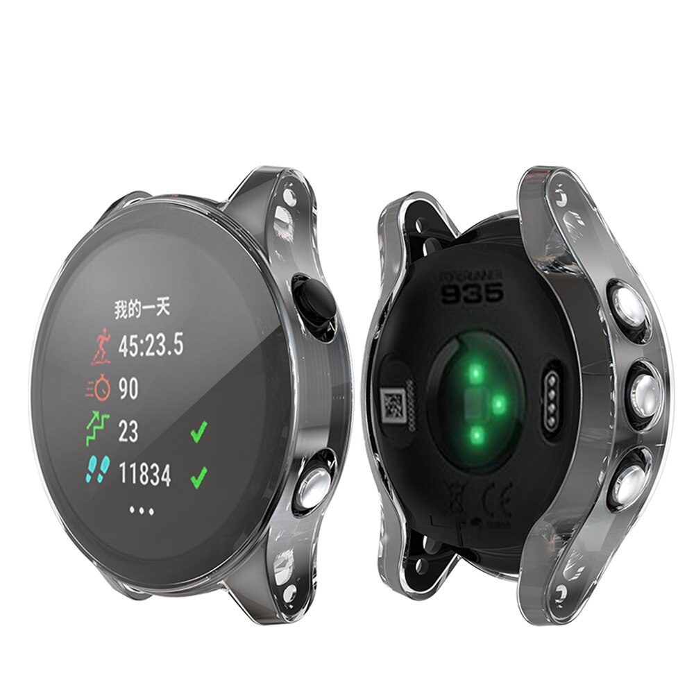Ultra-Slim TPU Watch Case Silicone Protective Cover Anti Scratch Shell Screen Film For Garmin Forerunner 935 945