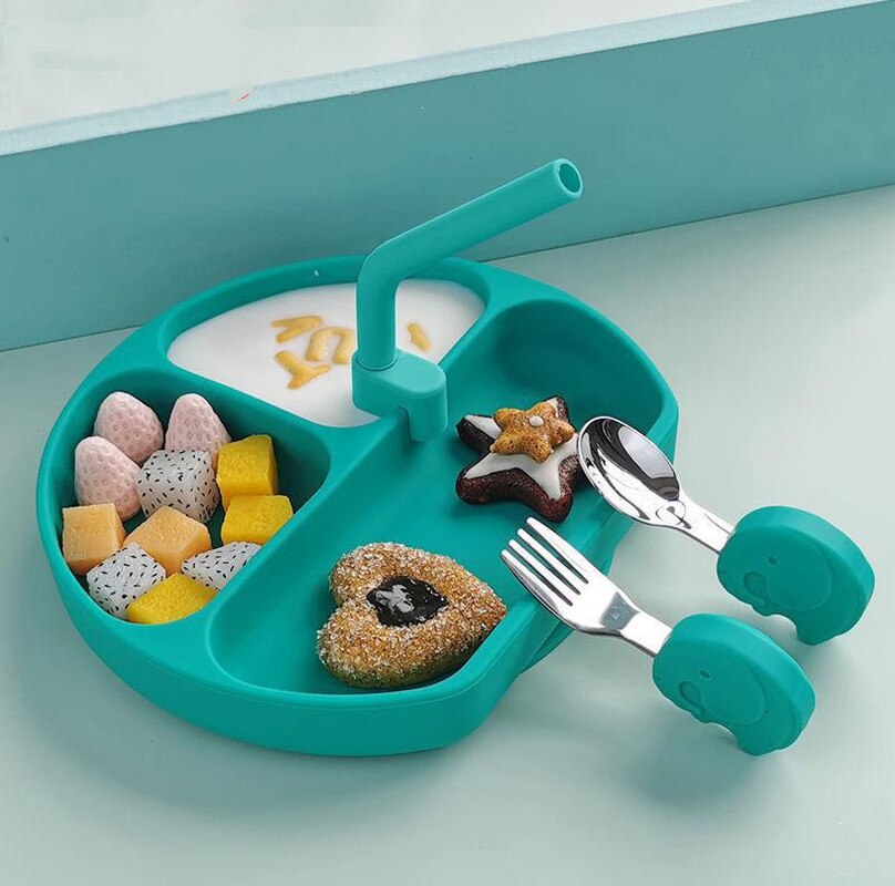 Baby Gadgets Tableware Set Children Utensil Stainless Steel Toddler Dinnerware Cutlery Cartoon Infant Food Feeding Spoon Fork