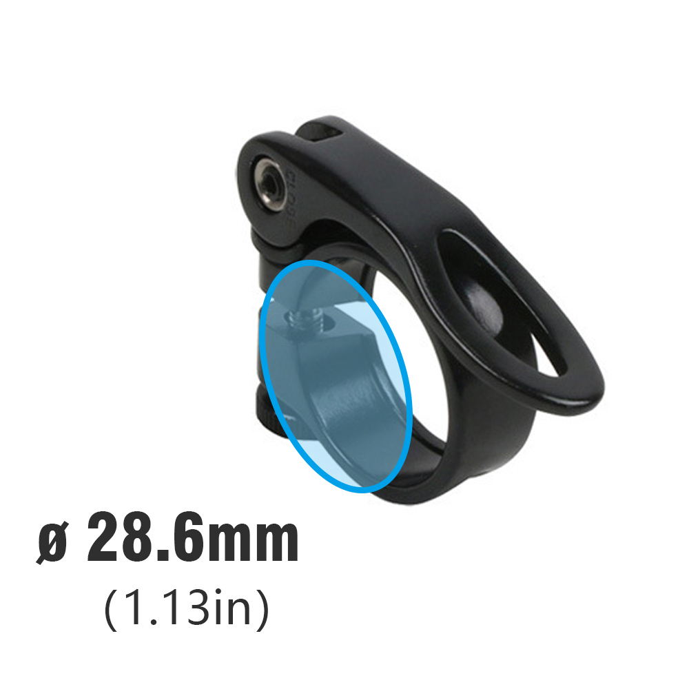 Zadel Klem Voor Fiets Zadelpen 26.6 \ 31.8 \ 34.9Mm Mtb Mountainbike Racefiets Zadel Zadelpenklem fiets Onderdelen Accessoires: 28 6mm Black