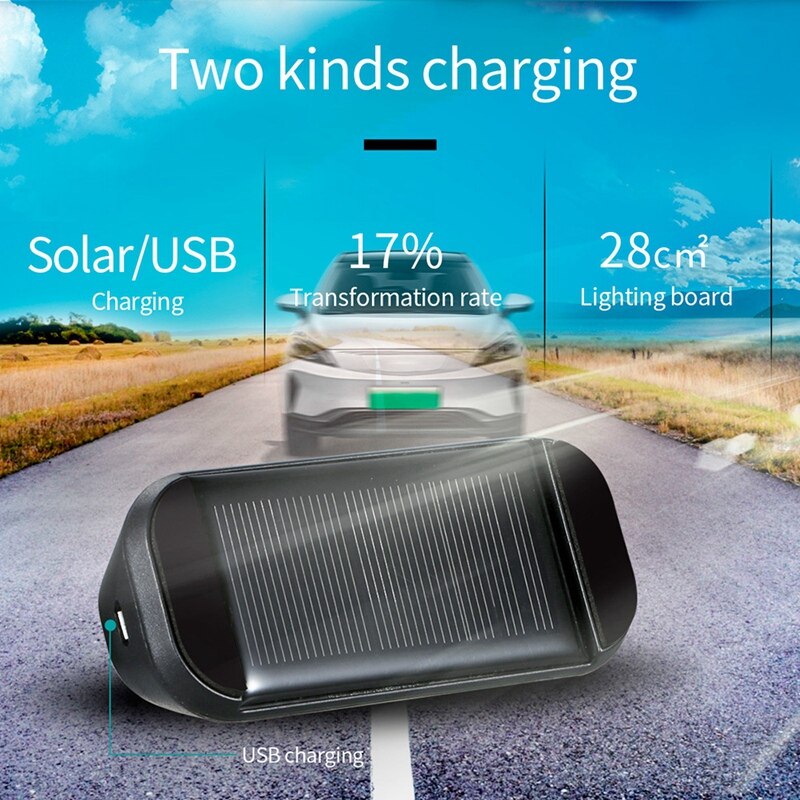 Tpms Solar Power Universal,Wireless Tire Pressure Monitoring System With 4 External Sensors,Real-Time Displays 4 Tires'Pressure