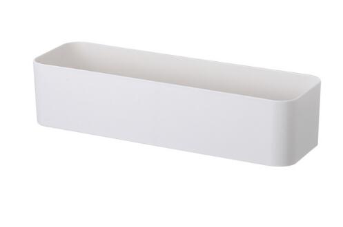 Kitchen Under Sink Storage Rack Spice Bottle Holder Organizer Shelf Bathroom Organizer Stand Wall-mounted Plastic Chopstick Box: B WHITE L