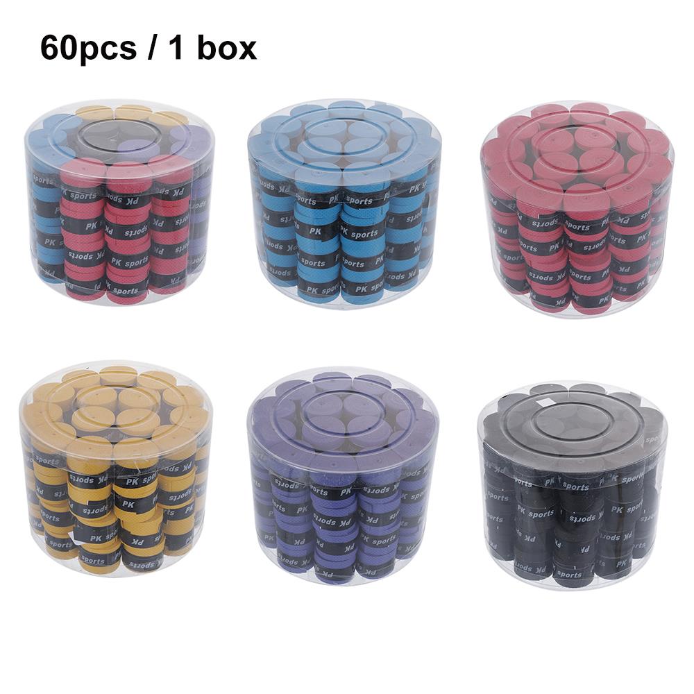 60pcs/box Badminton tape Dry feel Tennis Racket Overgrips pressure point badminton Racquets Thin Type Over grip